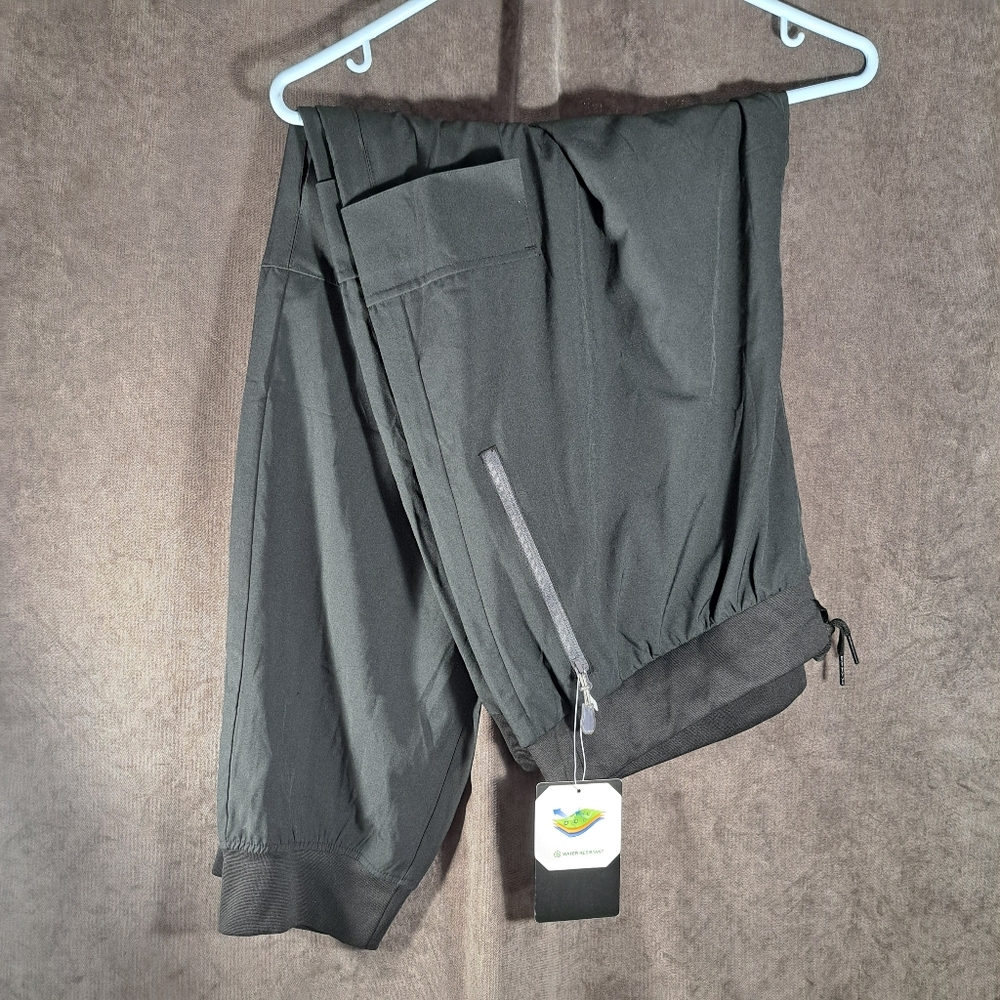 Libin Lightweight Black Quick Dry Cargo Joggers NWT XXXL Water Resistant UPF50+